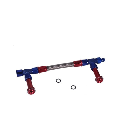 AN8 Dual Fuel Rail 1/8 Threaded Tubing Double Joint for Holley