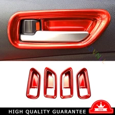 Inner Door Handle Bowl Frame Trim 4PCS For Toyota Corolla 2019-2022 Bright Red