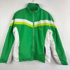 Aqua Marina womens Jacket L kelly green colorblock Y2K 90s Spain retro ski snow