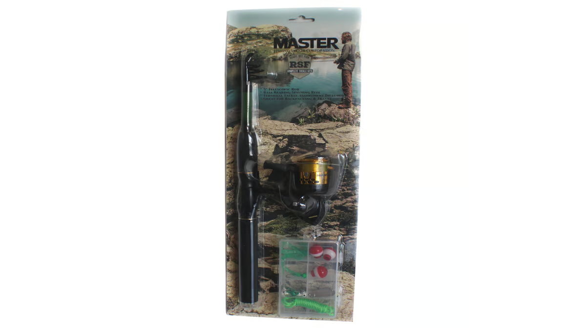 Master Fishing Tackle BP-1 Telescopic Rod & Reel Combo Black & Gold (1 ct) | eBay Master Fishing Tackle BP-1 Telescopic Rod & Reel Combo Black & Gold (1 ct) | eBay