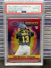 2021 Finest Flashbacks Ke'Bryan Hayes Red Refractor Rookie RC #1/5 PSA 10 BN