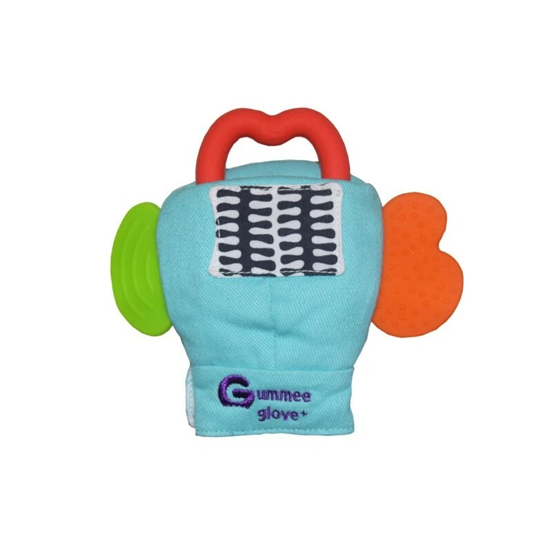 Award Winning Turquoise Gummee Glove Plus Mitten in Silicone Red