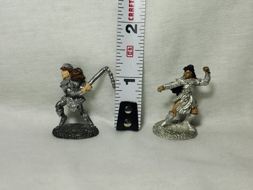 Reaper Minatures Pewter Metal Murial the Just & Jade Star Monk Figurine 1997 - Picture 6 of 7