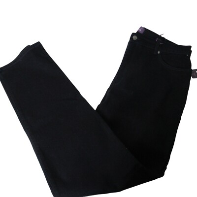 Gloria Vanderbilt Womens Amanda Stellar Jeans 14 Missy Black Rinse Wash NO TAG