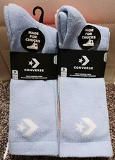 Converse 6 PAIR Women's Half Cushion Crew Socks Size 4-10 Multicolor NWT 