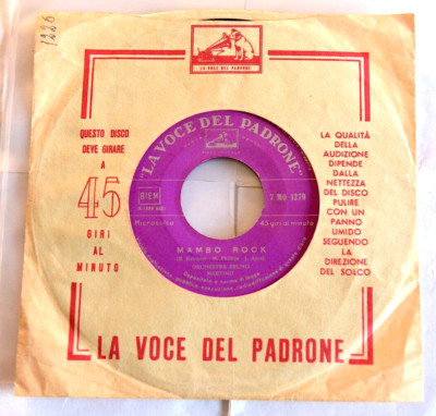 ORCHESTRA BRUNO MARTINO - Calypso Be Bop /Mambo Rock - 45GIRI ITA 1959 VINYL EX