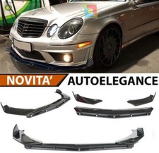 MERCEDES E W211 LIPPENSPOILER FRONTSTOSSSTANGE SPORT SCHWARZ GLANZ SPLITTER