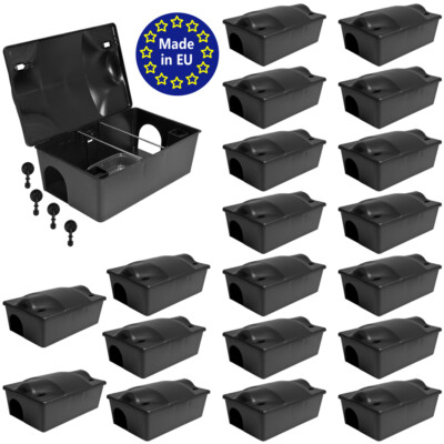 20x Köderstation Multitbox Köderbox Mäusebox Nagerköderstation Rattenbox Petigi