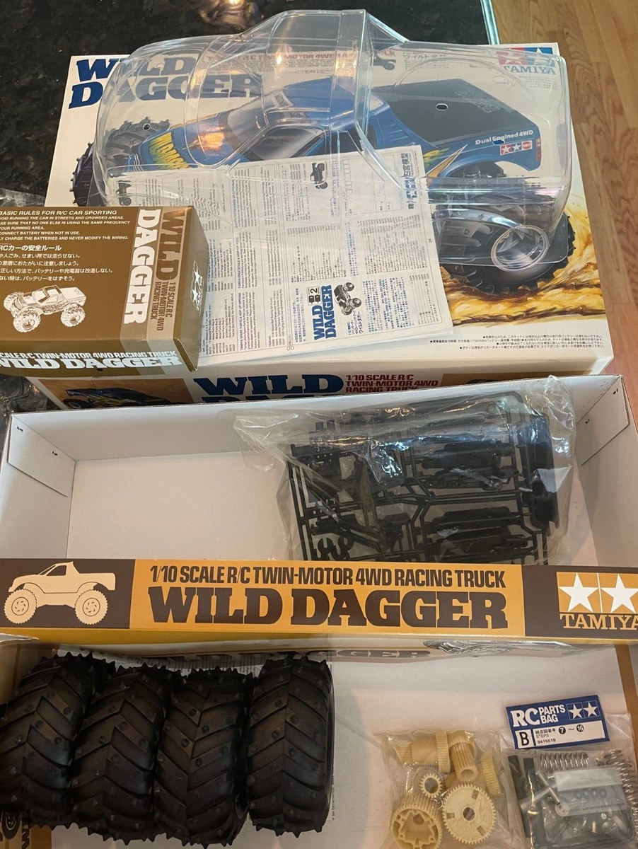 【4WD】WILD DAGGER モンスタートラック モーター/プロポ付属 Vintage Tamiya Wild Dagger Twin Motor 1/10th Monster Truck