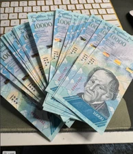 Authentic Venezuela Currency 10000 Bolivares, UNC, P-98, Bolivar Fuerte 2018