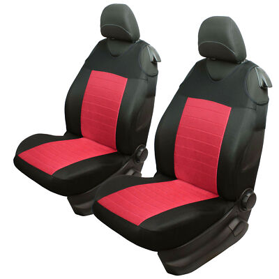 Red Front Car Seat Covers for Fiat 500 500C 500X 500L 500e Panda