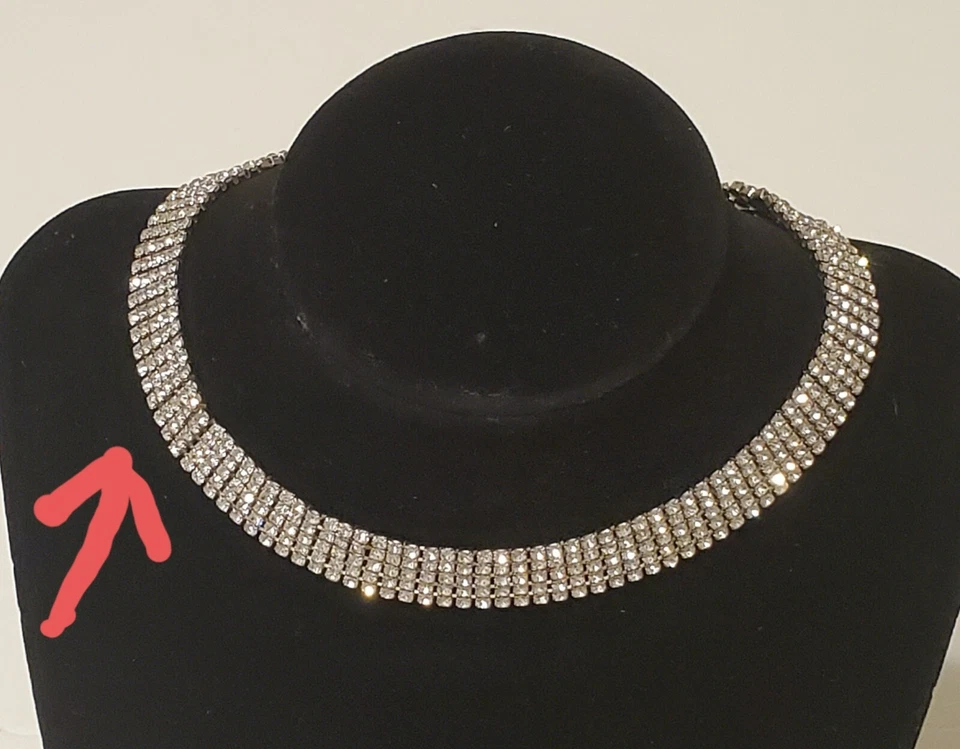 Thalia Sodi Silver-Tone Rhinestone Choker Necklace, - Image 4 of 4