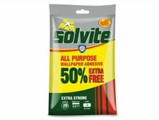 Solvite All-Purpose Extra Strong Wallpaper Paste Adhesive -Hangs up to 4.5 Rolls