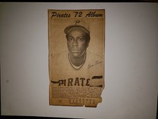 Gene Clines Pittsburgh Pirates Post Gazette 1972  Baseball Album Card #6