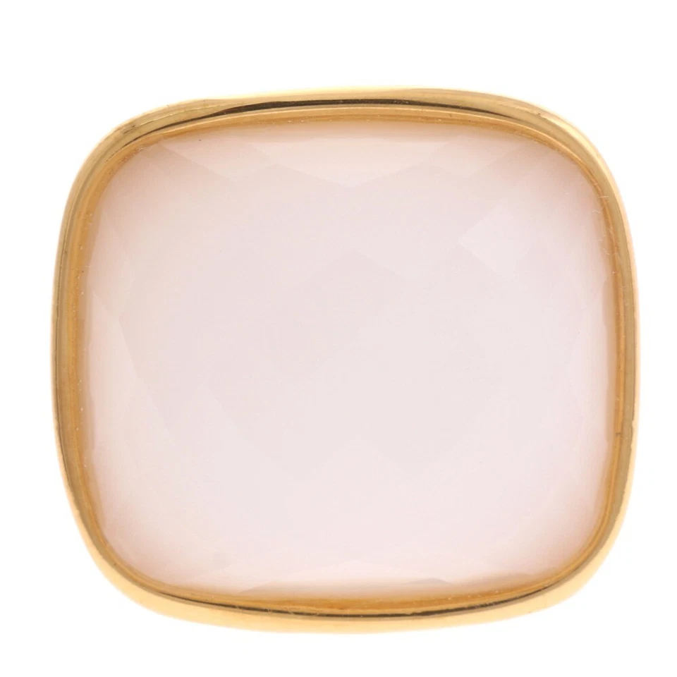 Gold Metal Stainless Steel Ivory Stone Ring KLS028-IVY7 - Image 2 of 3