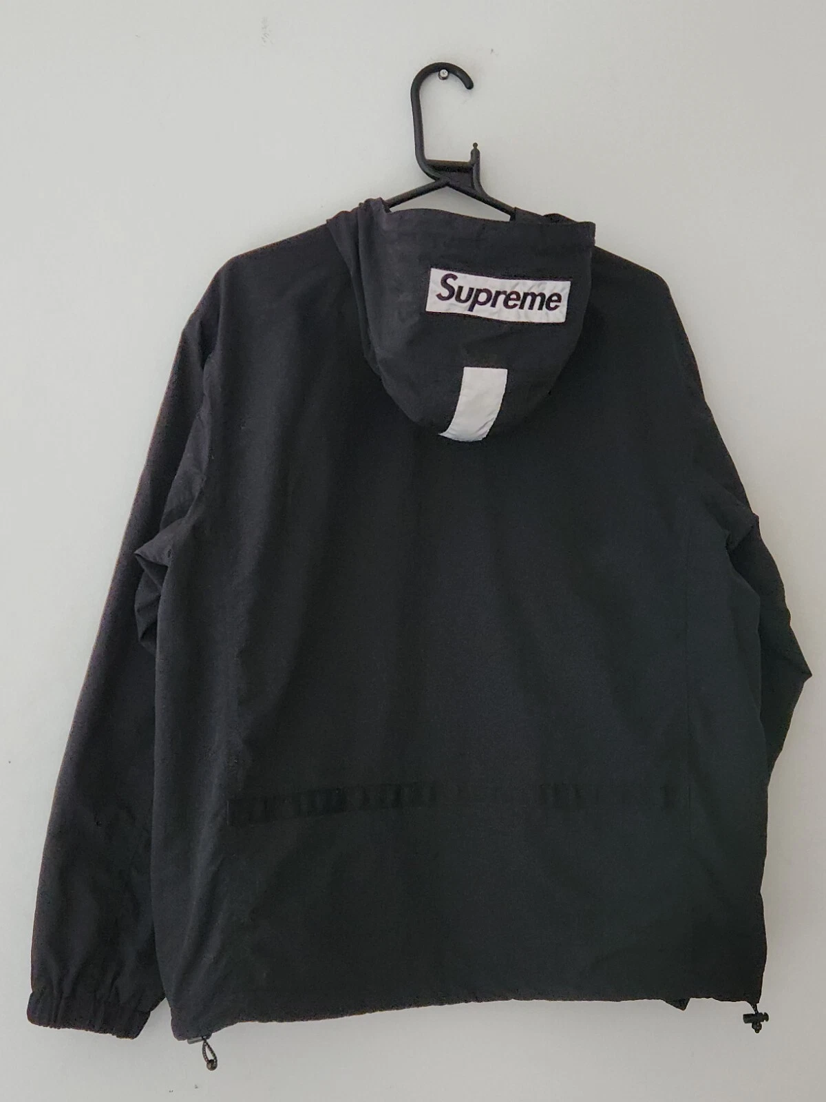 FW18 Supreme 2 Tone Fermeture Éclair Veste M Noir Imperméable Réfléchissant