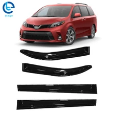 Window Visor For 2011-2019 Toyota Sienna Sun Guard Rain Deflector Vent Shade 4PC