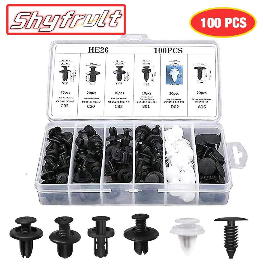 30-Pack 9mm Interior Trim Board Clips - For GM, Pontiac, Lexus, Toyota (90467-10161)