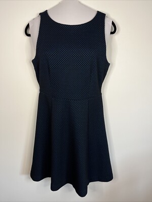 loft fit and flare dresses Yellow Polka Dot Sleeveless Fit-and-Flare Dress