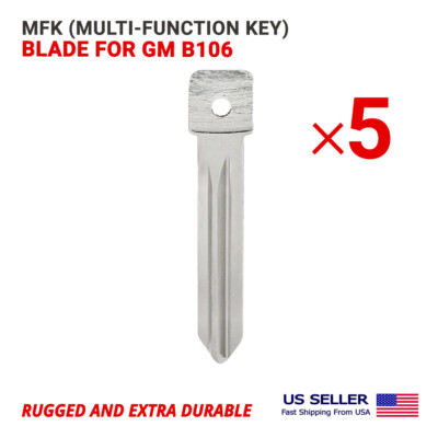 5X MFK (Multi-Function Key) Refill Key Blank Blade for GM B106