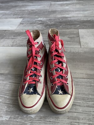 VTG 80'S CONVERSE Chuck Taylor Made in USA American Flag Shoes