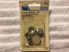 DRITZ Cover Buttons Kit, button maker and pusher included, 6 sets, unopened 5/8  