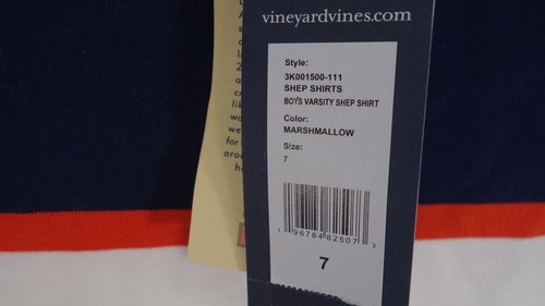 Nwt Vineyard Vines Kids Boys White Striped 1/4th Zip Sweater Pullover Size 7 - Picture 4 of 10