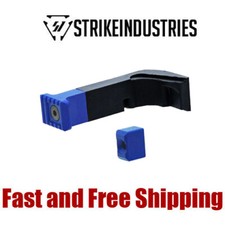 Strike Industries Aluminum Extended Mag Release for Gen 3 Glock 17,19,22,26 Blue