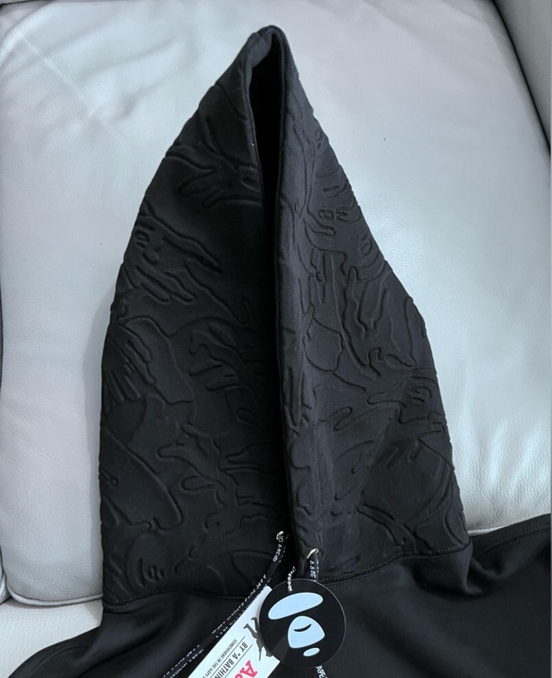 AAPE by A Bathing Ape Skull Logo Hoodie - Men Size L/Women Size XL - MRSP$400 image 5