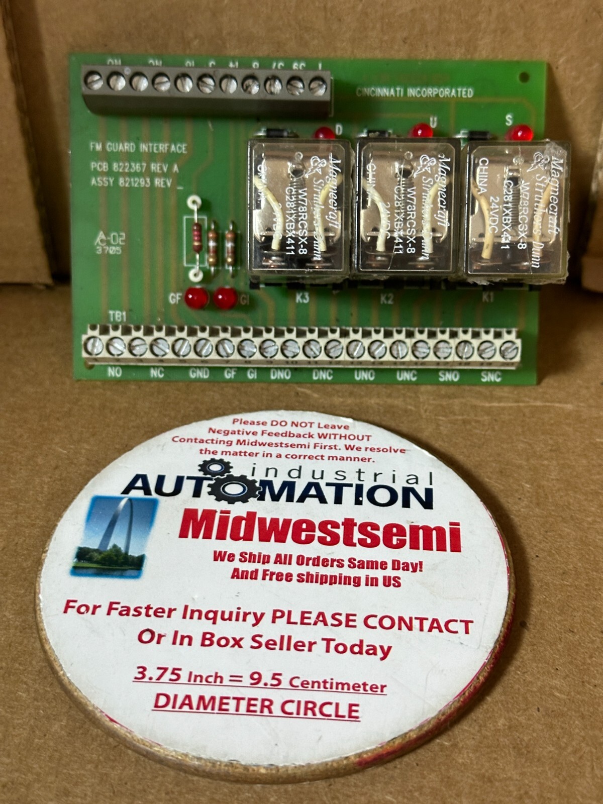 Fm Guard NEW CINCINNATI 821293 / 822367 REV A FM GUARD INTERFACE ID: M23118 ...