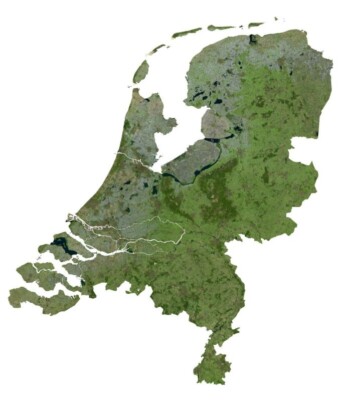 Netherlands Satellite Map GLOSSY POSTER PICTURE PHOTO PRINT BANNER 13674