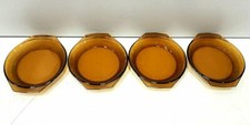  Arcopal France Amber Glass Dishes, Set of 4 ...