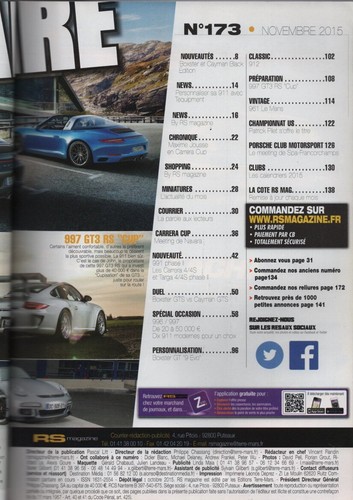 RS MAGAZIN 173 981 BOXSTER GTS 981 CAYMAN GTS PORSCHE 961 997 GT3 RS CUP 912 - Bild 3 von 3