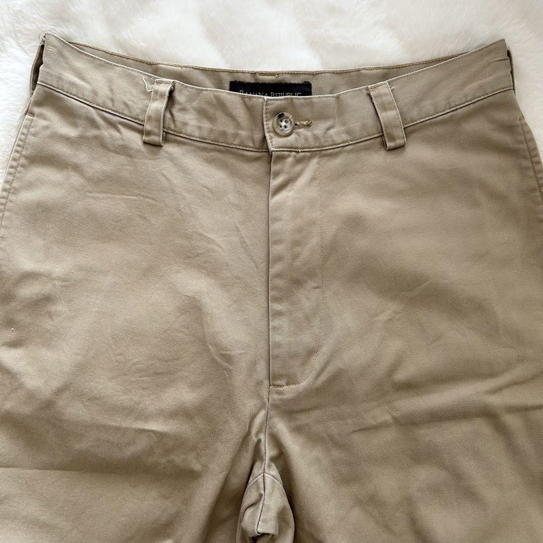 BANANA REPUBLIC Chino Pants Plain Simple Beige 6L image 3