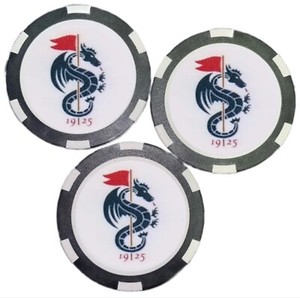 THREE (3) Monterey PeninsulaCountry Club - PokerChip Golf Ball Marker