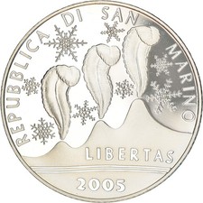 [#838950] San Marino, 5 Euro, Jeux olympiques de Turin, 2006, Rome, BE, MS(65-70
