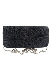 L.CREDI Borsa clutch Donna Borsa nero elegante