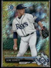 2017 Bowman Chrome #BCP198 Jaime Schultz Gold Shimmer Refractor /50