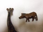 Teak Wood Hand Carved Animals--Giraffe--Rhino--Display Nice  — photo 6