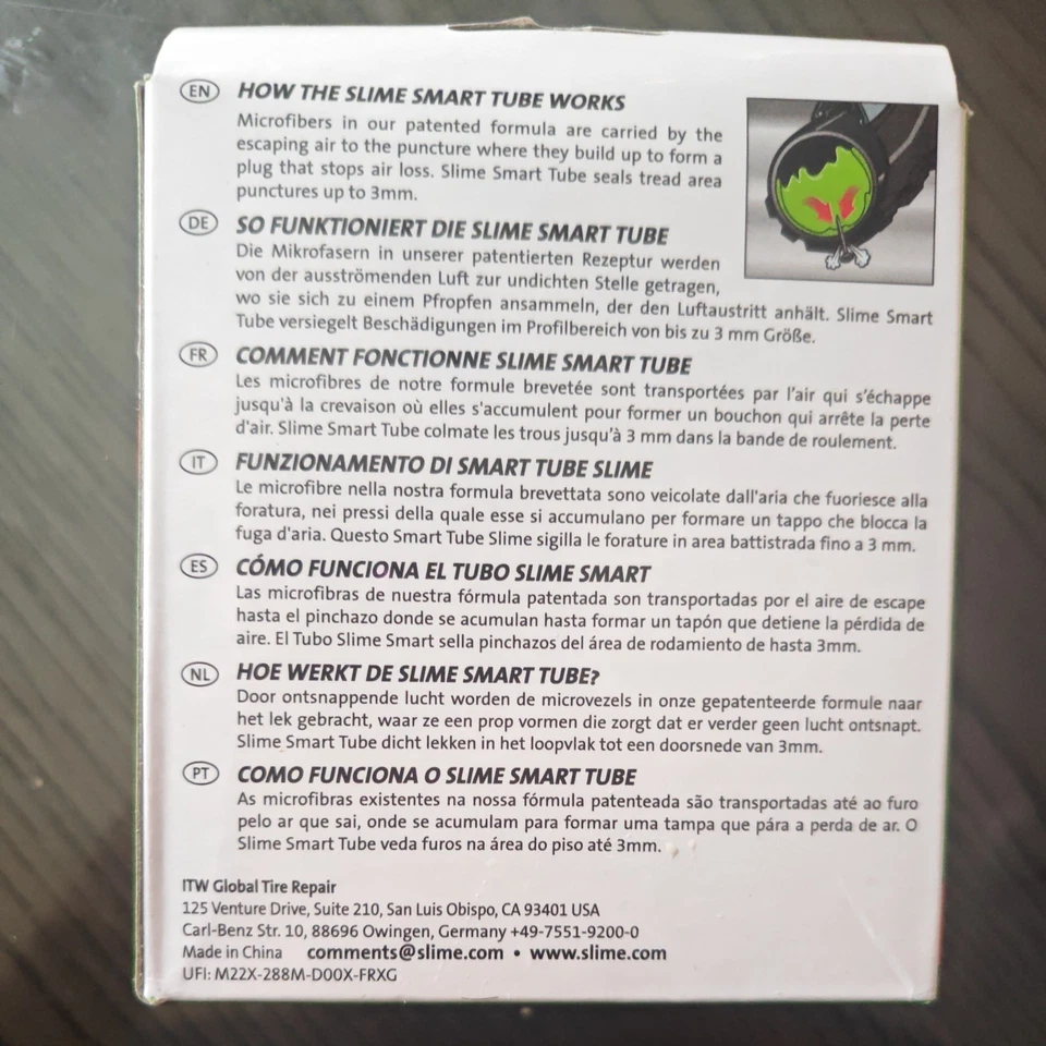 Slime Smart Tube 20x1.5-2.125" 20 Inch Schrader Valve Bike Inner Tube Pack of 2 - Image 2 of 2