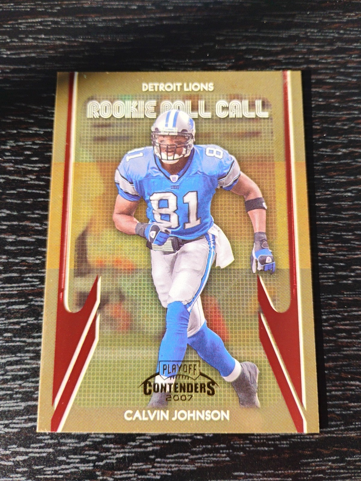 Calvin Johnson Playoff Contenders Rookie Roll Call #RRC1 Gold