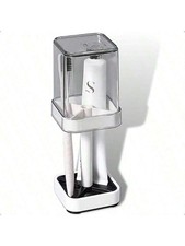Toothbrush Holder with Cup  Cover  3-Slot Toothpaste Storage Rectangular