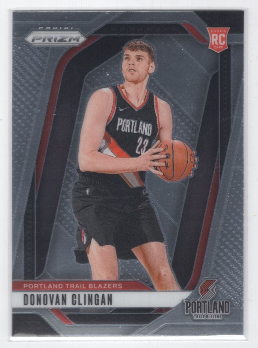 #221 2024-25 Panini Prizm Base Donovan Clingan Rookie Portland Trail Blazers