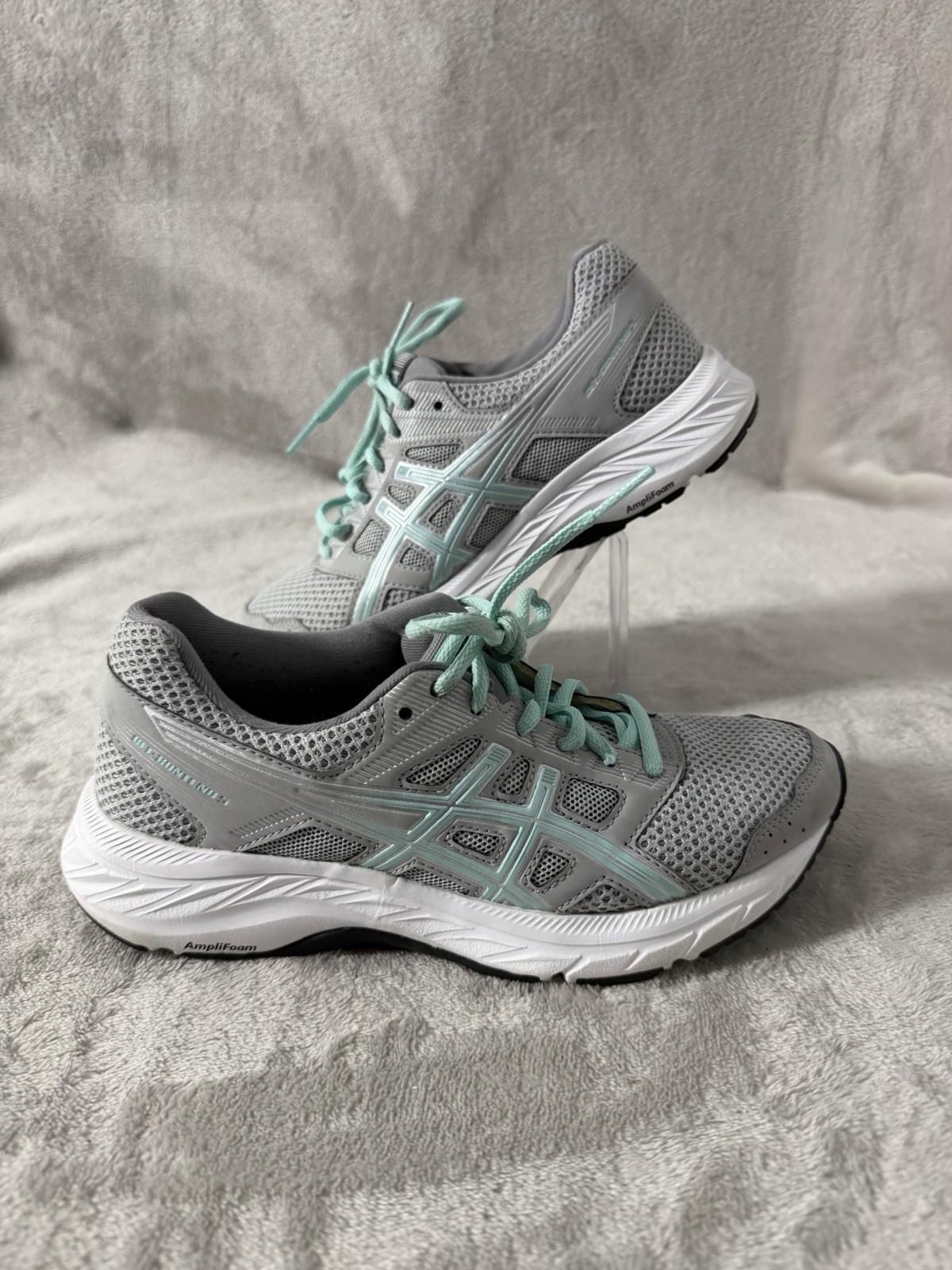 Asics Gel-Contend Women's Size 5 Size 6 Gray/Light Blue Runn