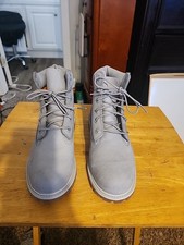 Timberland Gray 6 inch premium boots Boys Size 5 light grey womens size 7