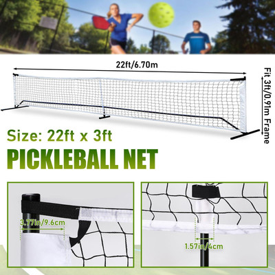 22ft Pickleball Net Pickle Ball für Game Backyard Outdoor