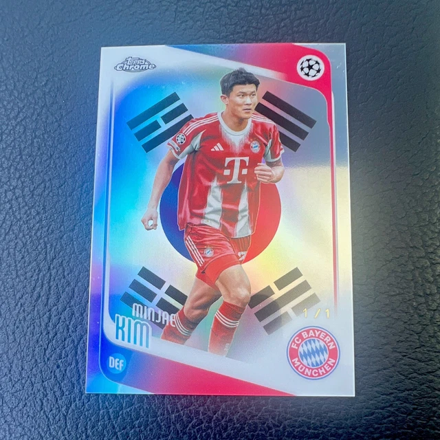 Minjae Kim Flag Variation Superfractor 1/1 – Topps Chrome UEFA #101