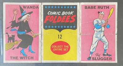 1968 A&BC Comic Book Foldees BABE RUTH WONDER WOMAN