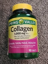 Sp Valley Collagen Type 1-3, Vita C, Hair/Skin/Nails 1000mg, 90 Ct 