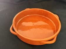 Vintage Himark Terra Cotta Paella Pan with Original Box Portugal